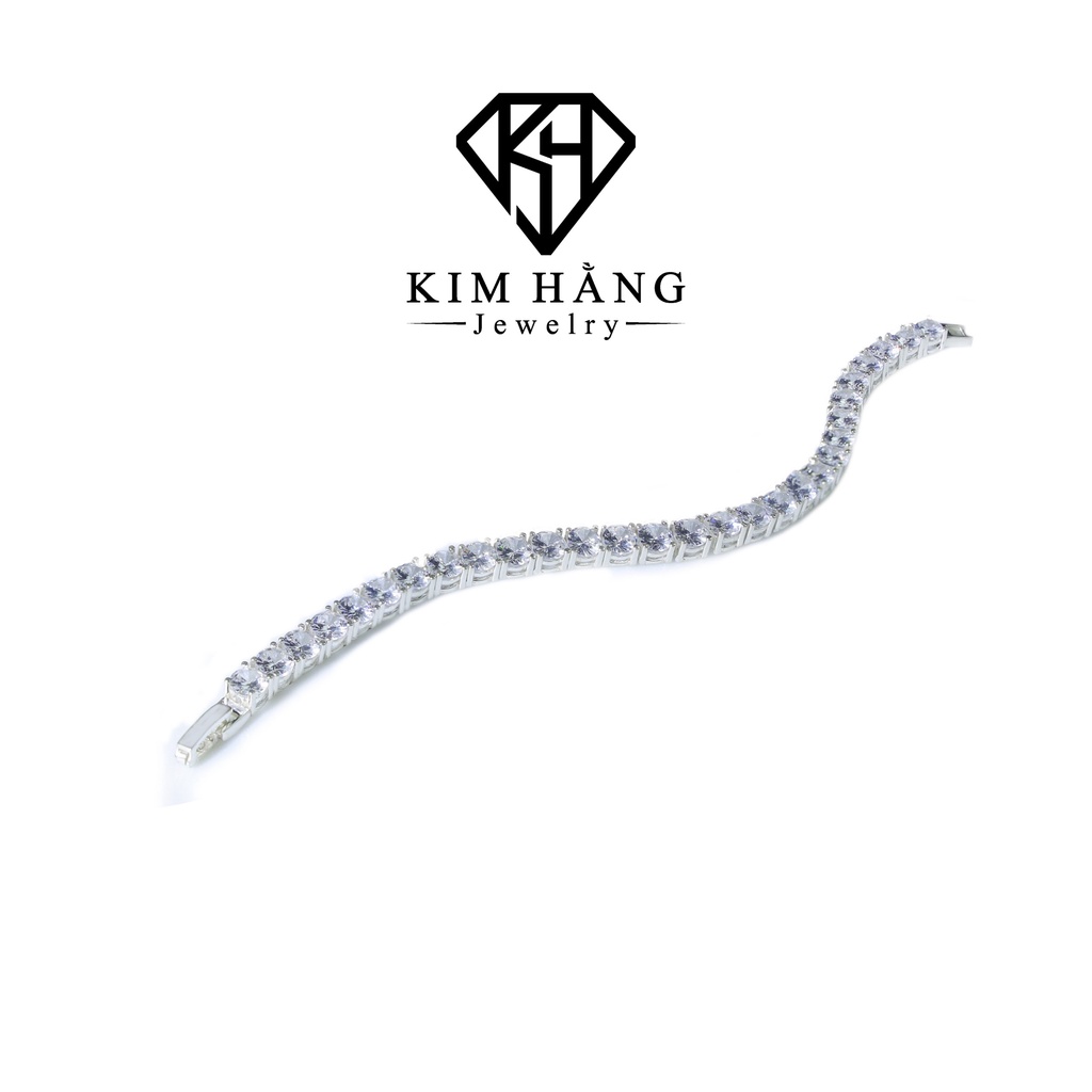 Lắc Tay BẠC Full Đá Tennis Tròn Tinh Tế Sang Trọng