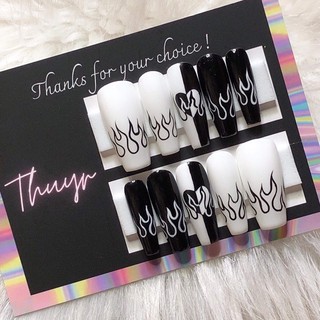 Nail box (móng úp thiết kế mẫu lửa y hình)