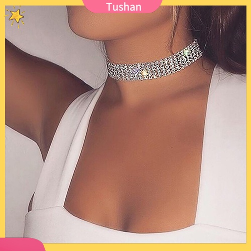 Vòng cổ choker đính đá lấp lánh thời trang cho nữ