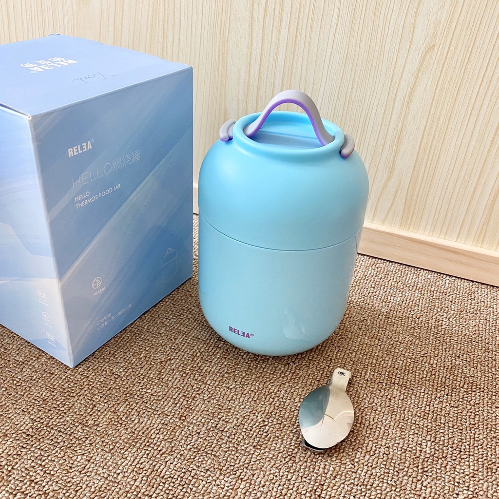 Bình ủ cháo Reala  HELLO THERMOS FOOD FAR  700ml cao cấp tiện ích cho mẹ và bé