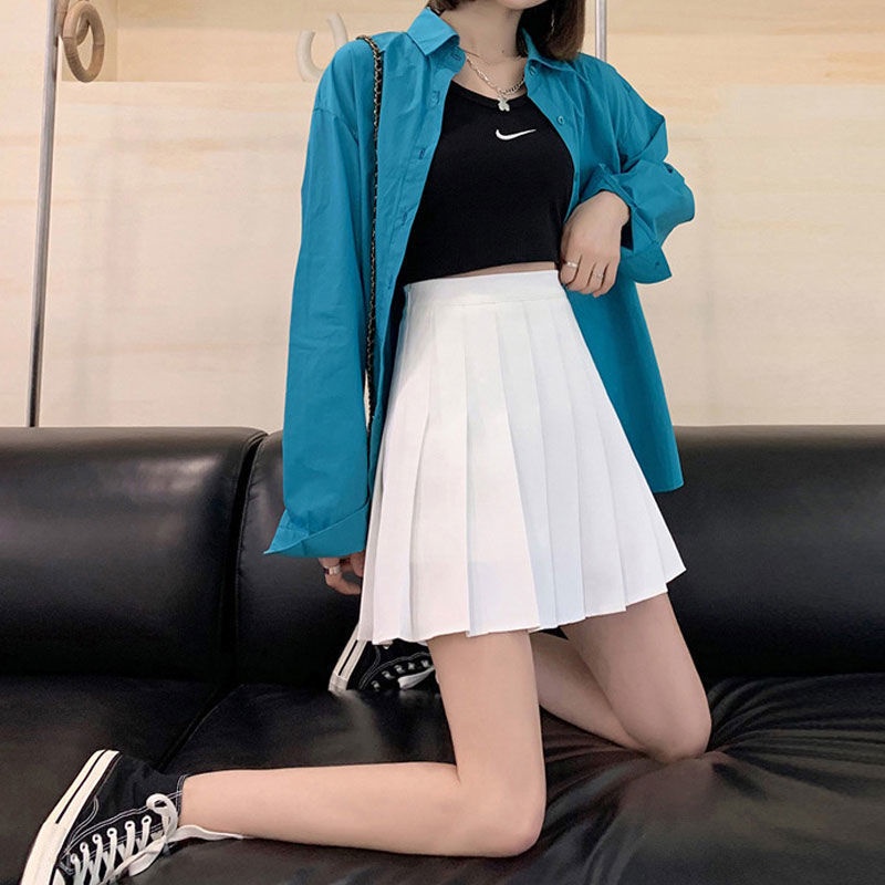 Chân váy xếp ly tennis HUYENMY lưng cao phong cách hàn quốc 2 màu trắng đen | BigBuy360 - bigbuy360.vn