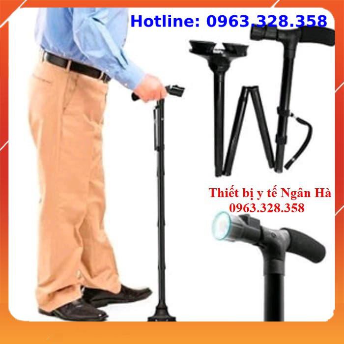 Gậy chống - ba tong gấp 4 khúc có đèn led magic cane