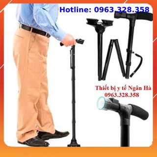 Gậy chống - ba tong gấp 4 khúc có đèn led magic cane