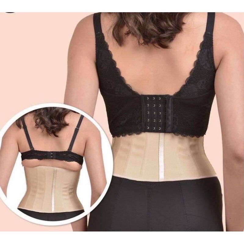 Áo Bra corset che mỡ lưng, bản to 5 móc cài - Loại có đệm chất liệu ren mềm xinh xinh