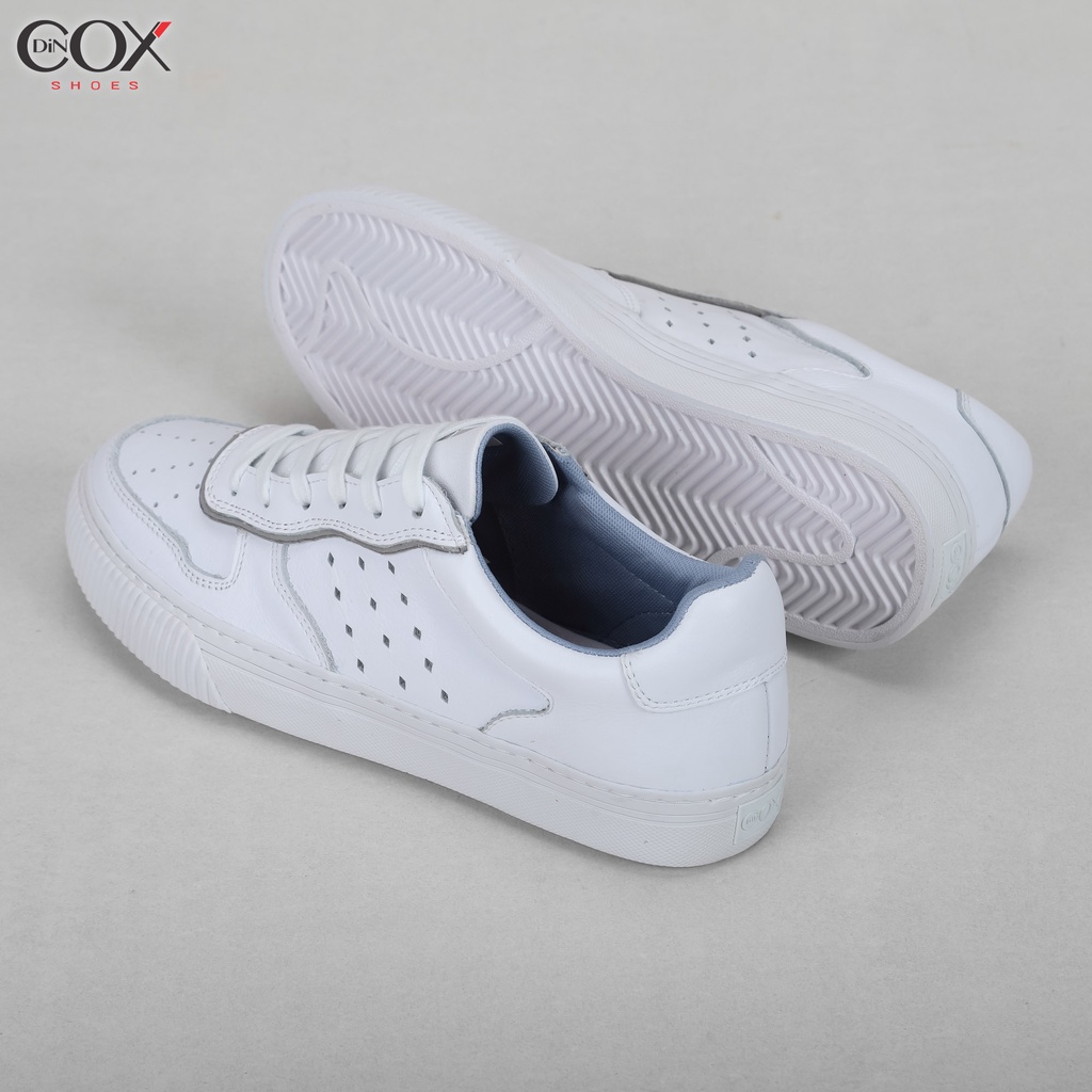 Giày Sneaker Dincox Da Bò E03 White Sang Trọng Lịch Lãm