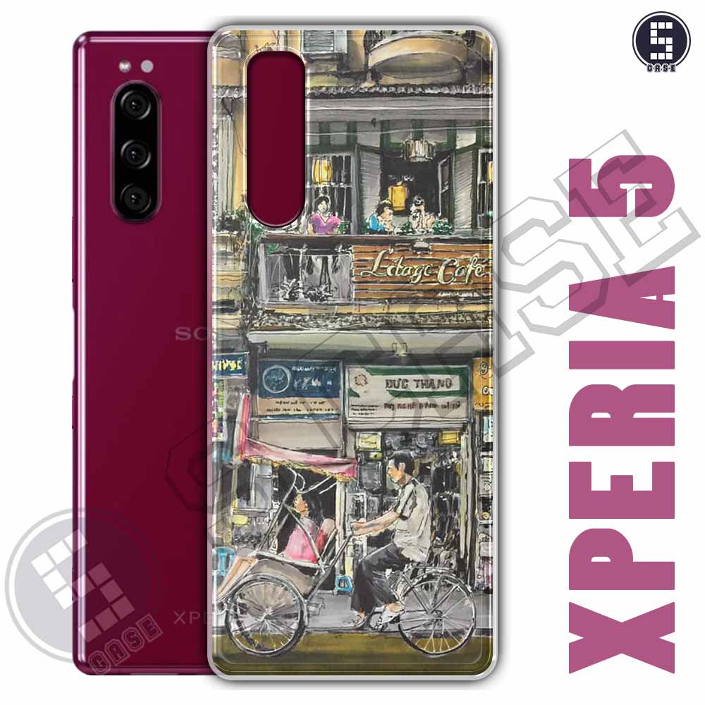 Ốp điện thoại Sony Xperia 5 Dẻo Chống Shock Nhiều Mẫu Tuyển Tập 13 Phố Cổ Sơn Dầu A1417-CL13