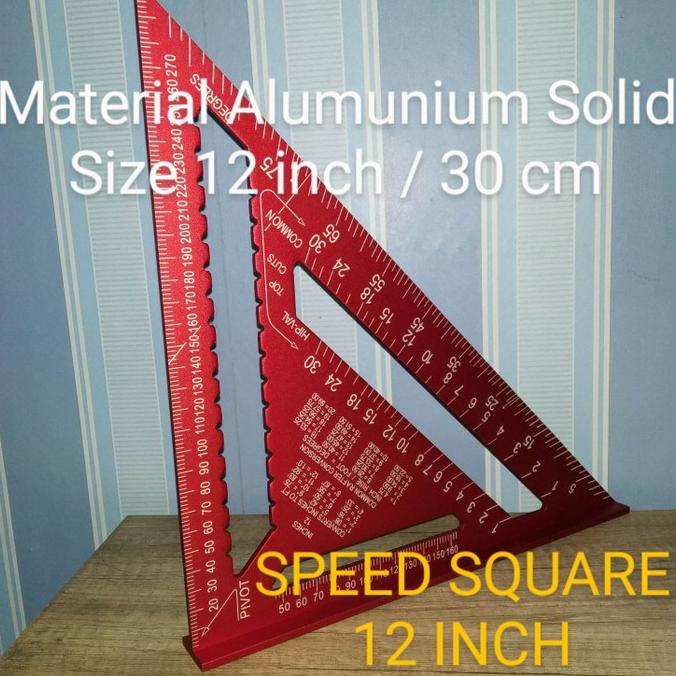 Thước Đo Hình Tam Giác 12 Inch 30Cm Bằng Hợp Kim Nhôm Cao Cấp