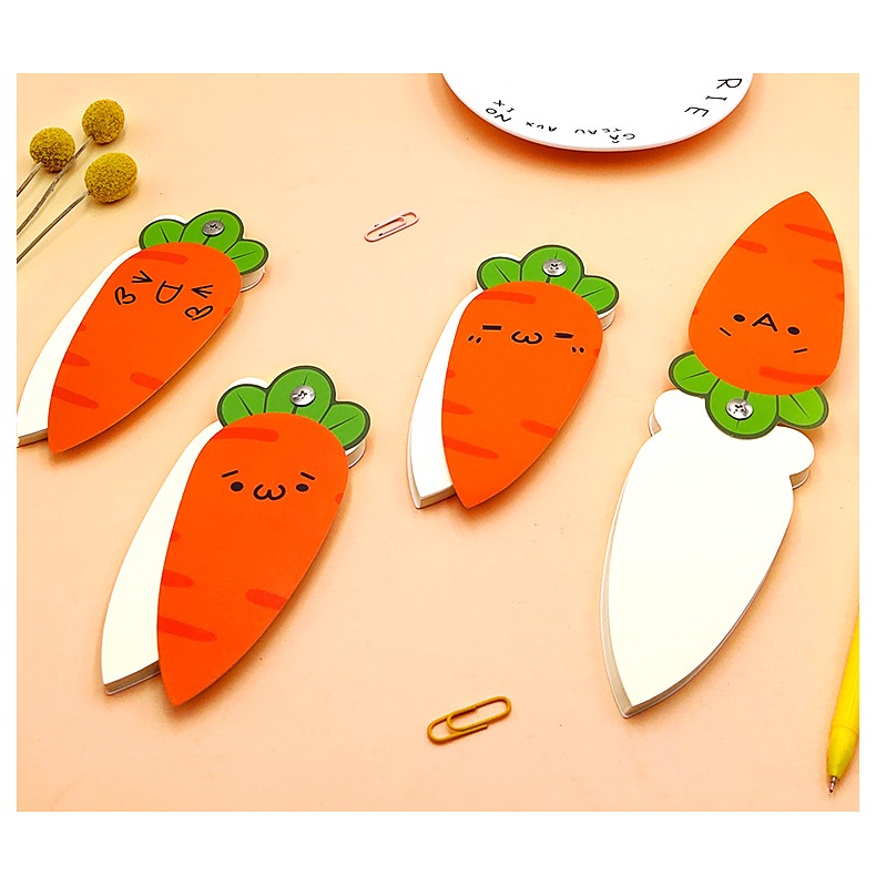 Sổ tay mini hình củ cà rốt cute dễ thương (65 tờ)