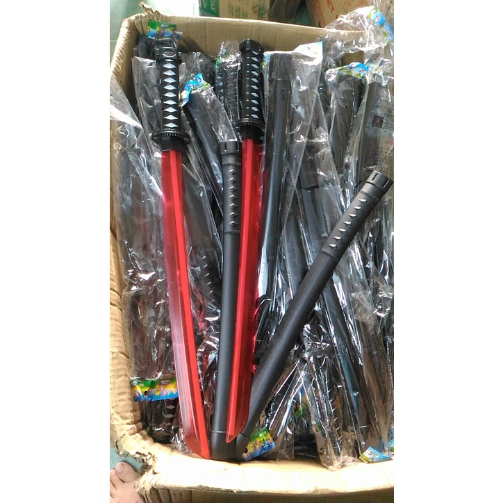 Đồ chơi kiếm phát sáng katana Samurai nhật có đèn led âm thanh,Dài 67cm đồ chơi vận động cho bé tặng3 pin