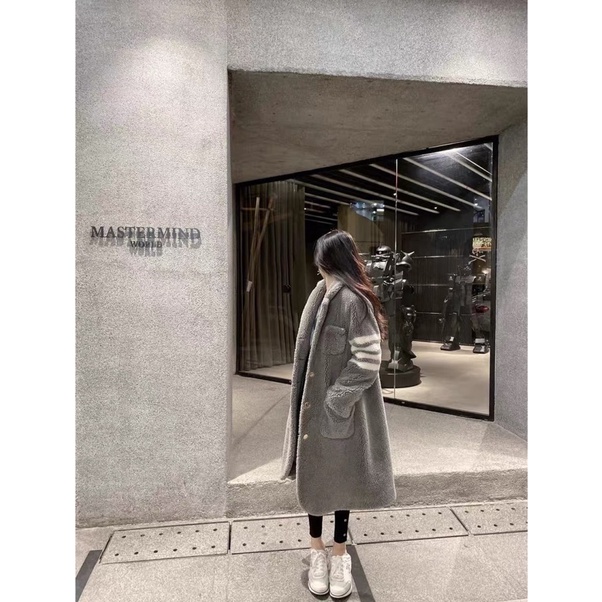 Áo khoác lông Thombrowne dáng dài 2021