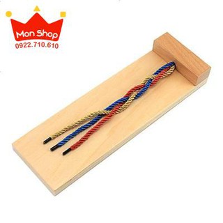 Giáo cụ Montessori - Bện dây Braiding Board