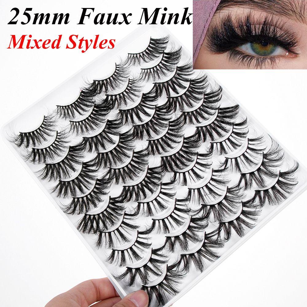 Set 20 Cặp Lông Mi Giả Mi Giả MIH SKONHED Dùng Trang Điểm