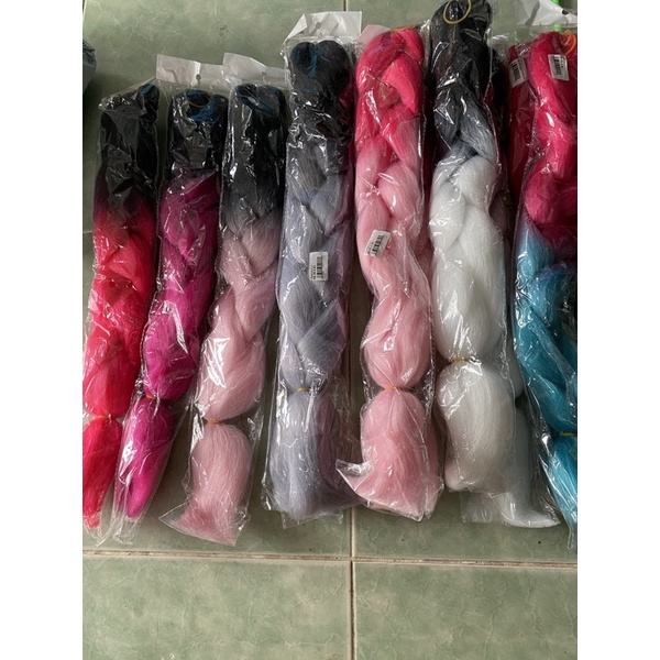 tóc giả tết bính rít to 5cm dài 1m1 ❤️freeship 50k❤️ tóc tết rít to dài cao cấp