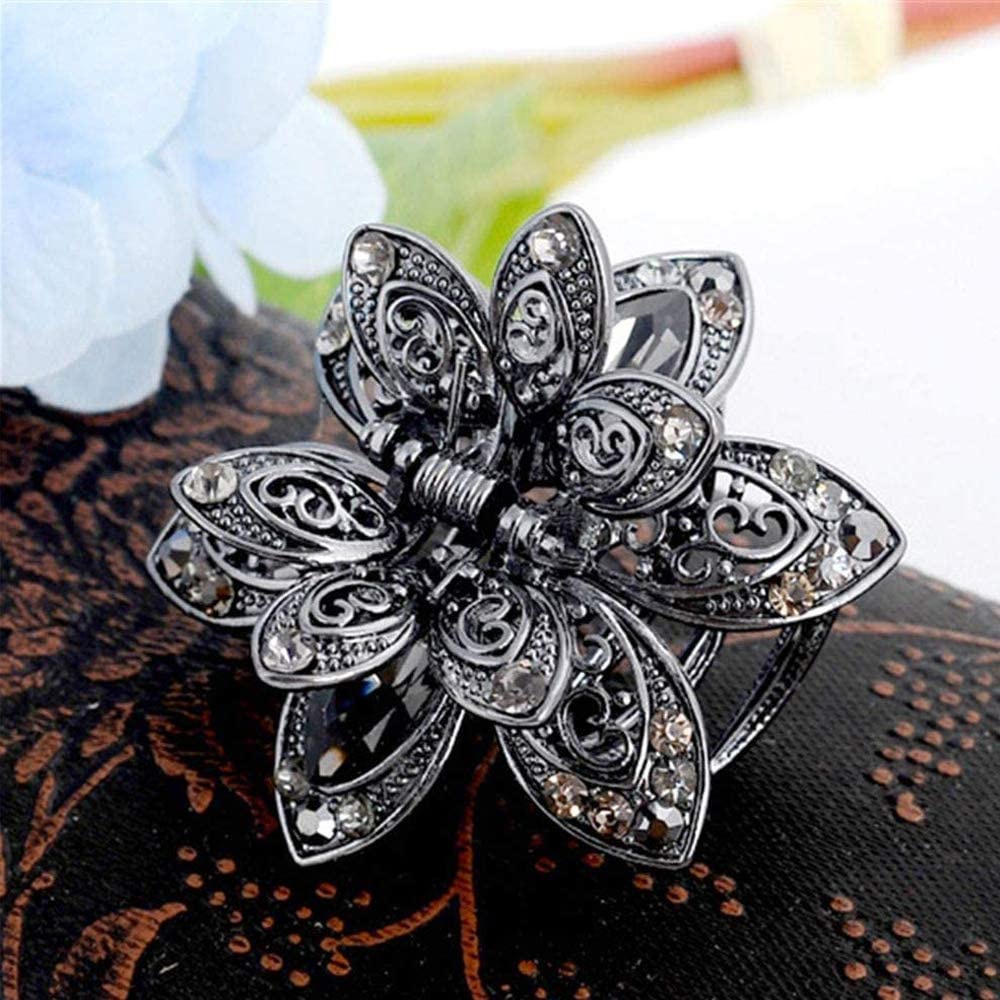 Kẹp tóc hình bướm bằng kim loại đính pha lê phong cách cổ điển phù hợp cho tiệc cưới