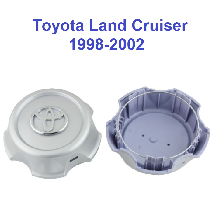 Logo chụp mâm, ốp lazang bánh sau xe ô tô Toyota Land Cruiser 1998-2002, mã hàng: TY-031