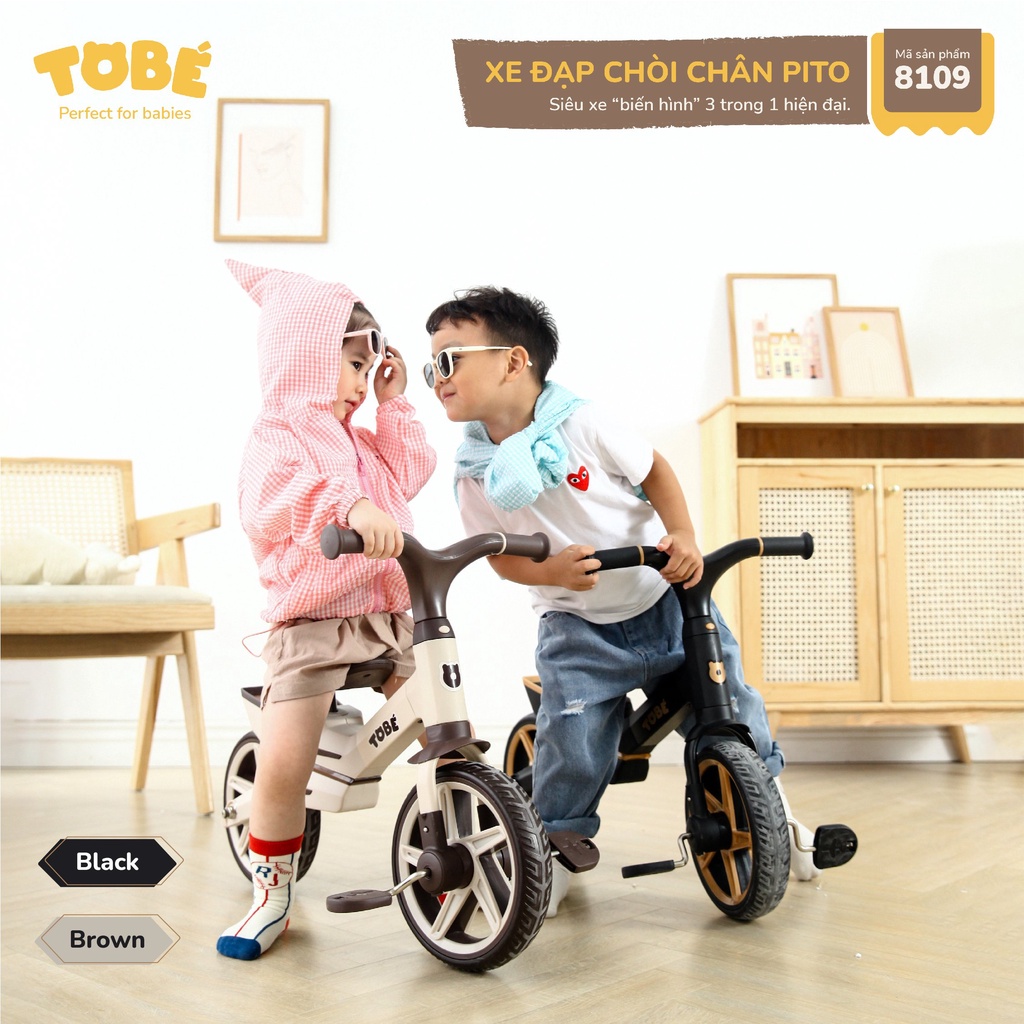 Xe đạp chòi chân đa năng Pito 3 trong 1, có thể tháo lắp bàn đạp cho bé