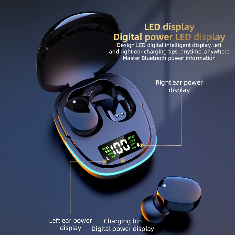 Tai Nghe Chơi Game Không Dây Bluetooth 5.1 G9S TWS Giảm Tiếng Ồn Kèm Hộp Sạc Tiện Dụng Ốp