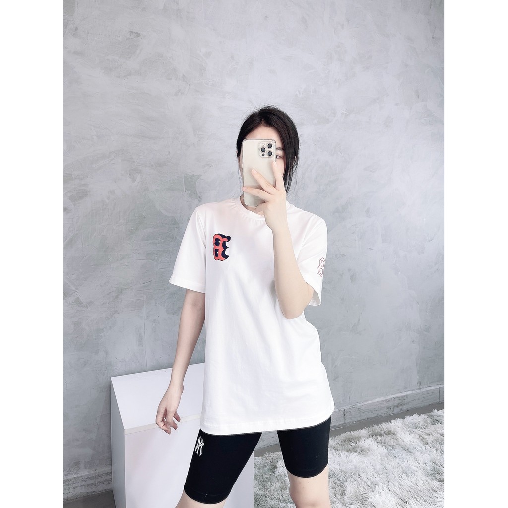 (HÀNG XUẤT XỊN) Áo Trắng 1826 BOS.TON POPCORN OVERFIT TEE Made in Cambodia full tag code  Size XS S M L
