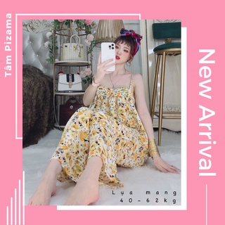 Đồ Bộ Pijama 2 Dây Lụa Mango Thoáng Mát ( ẢNH THẬT )
