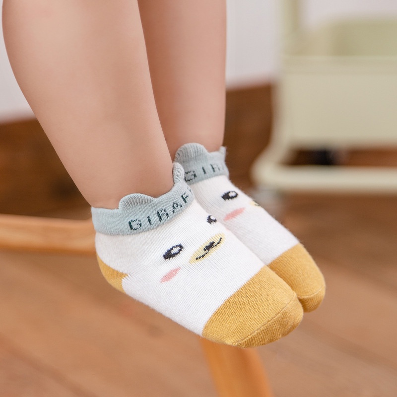 Set 3 đôi tất, vớ cổ ngắn thu đông chống trượt co giãn phong cách Hàn Quốc cho bé trai, bé gái TTE25