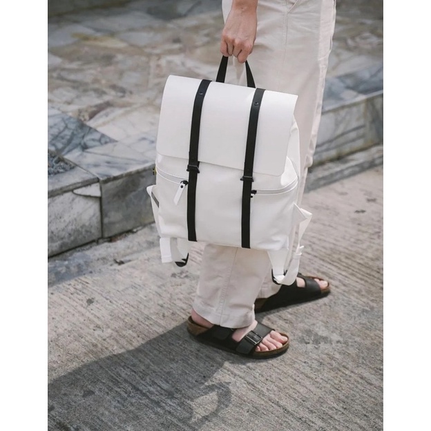 - Balô form vuông vừa laptop siêu  Gazton Luga backpack--màu trắng classic