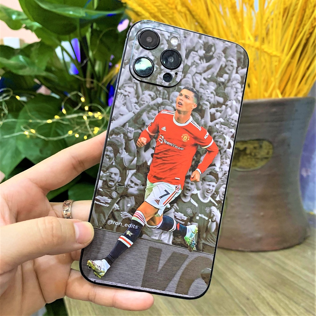 Miếng dán Skin hình Cristiano Ronaldo, cho ip 6/7/8/6plus/7plus/X/XS/XSMax/11/12/13promax và dòng máy khác