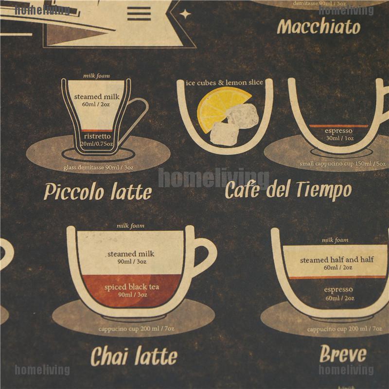 Áp Phích Dán Tường Hình Tách Cà Phê Cổ Điển Trang Trí Quán Bar / Nhà Bếp
