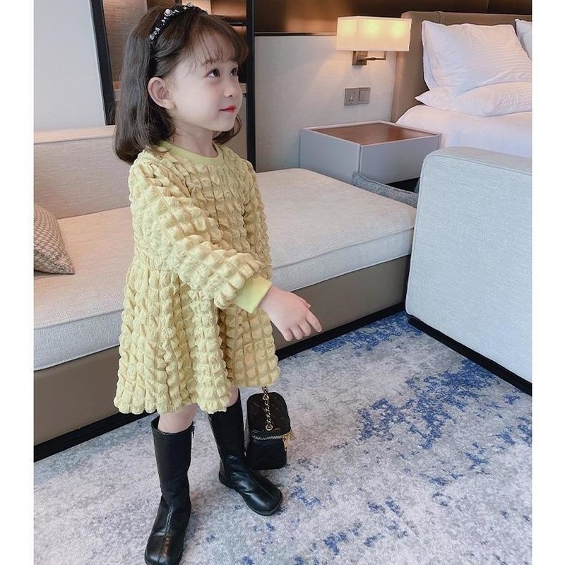 Đầm Công Chúa Tay Dài Thiết Kế Mới Thời Trang Mùa Thu Dành Cho Bé Gái