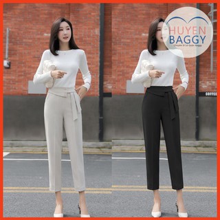Thời Trang Nữ Quần Baggy Nữ Công Sở 3 Khuy Vạt Lệch (Ảnh Tự Chụp)