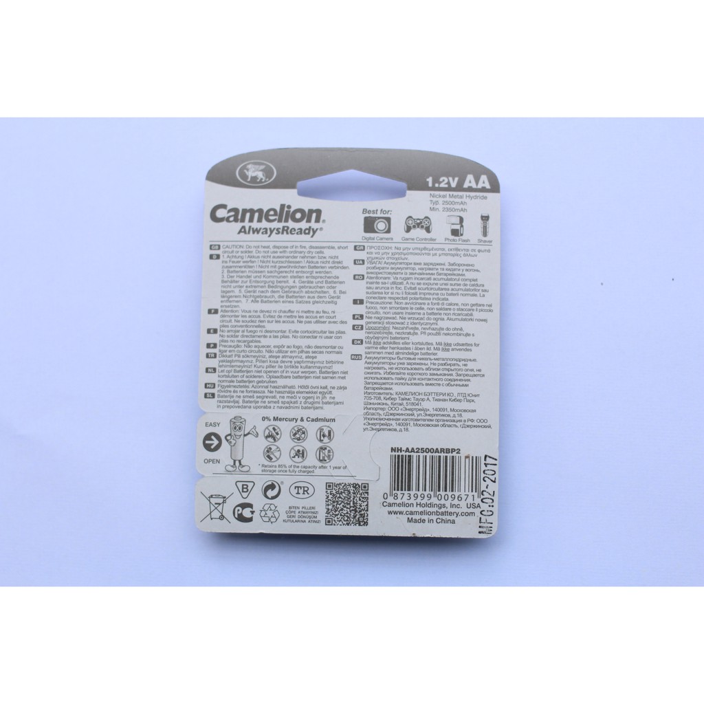 Pin AA Camelion 2500 mah