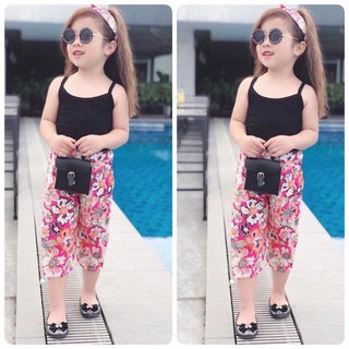 Sét quần hoa + áo 2 dây siêu đẹp