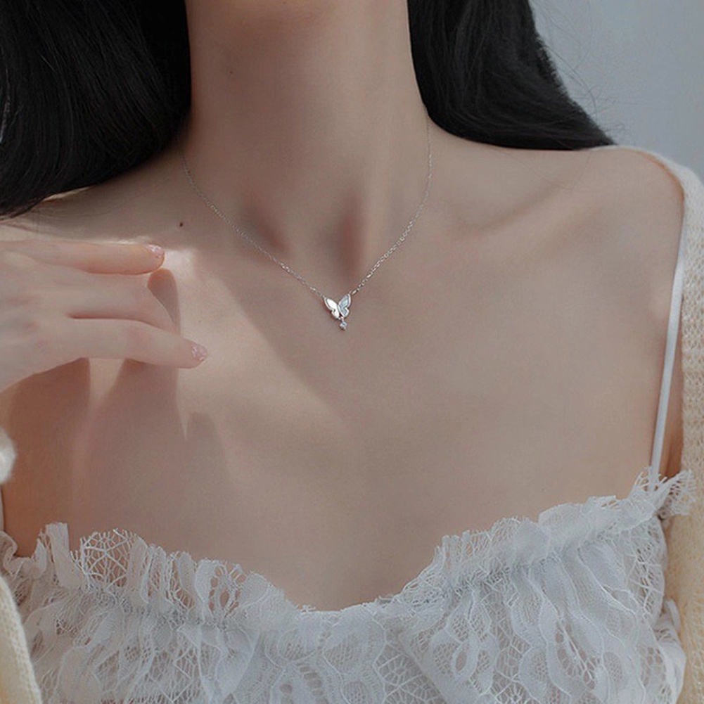 Vòng Cổ Dây Xích Mặt Bướm Vỏ Sò Khí Chất Thời Trang Phổ Biến Cho Bạn Gái