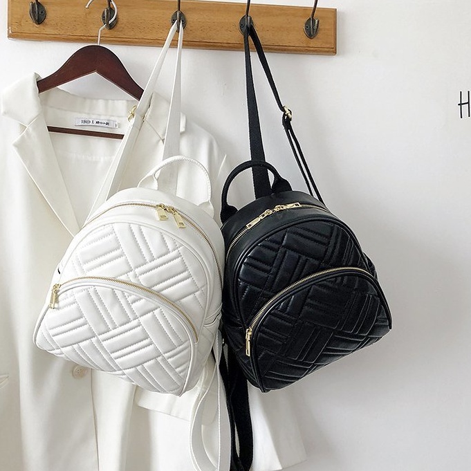 Balo nữ nhỏ da mềm dáng mini đeo vai đi chơi phong cách đơn giản PK 380