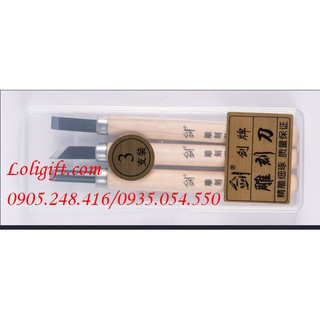 BỘ DAO KHẮC ĐỤC TIỆN GỖ 3 MÓN