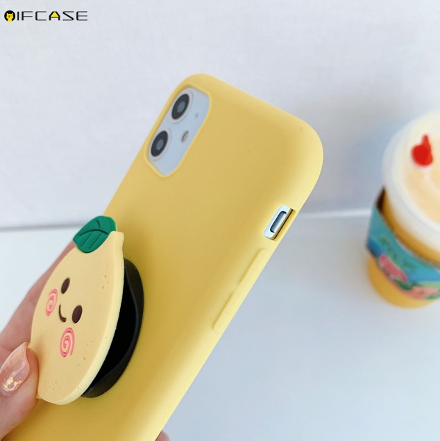 Ốp Điện Thoại Mềm Có Giá Đỡ Hình Trái Cây Cho OPPO A96 A76 A36 4G A16K K9 Pro