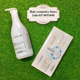 Bộ dầu gội + tinh dầu chống rụng và mọc tóc L'oreal Aminexil