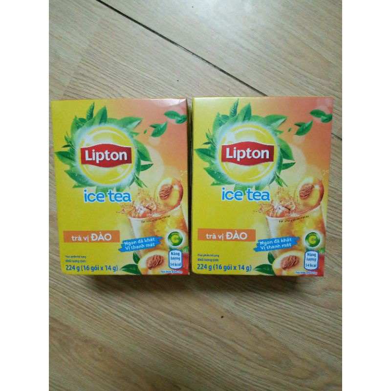 lipton đào hòa tan hộp 18gói