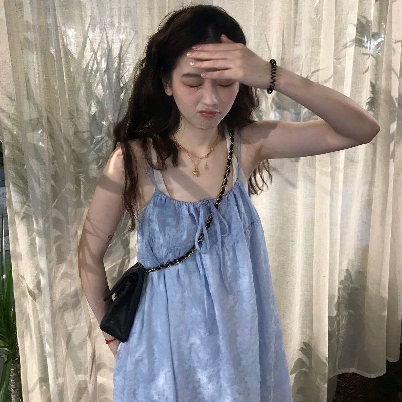 Đầm Hai Dây Dáng Rộng Thời Trang Mùa Hè Hàng Mới Dành Cho Bạn Nữ 2022