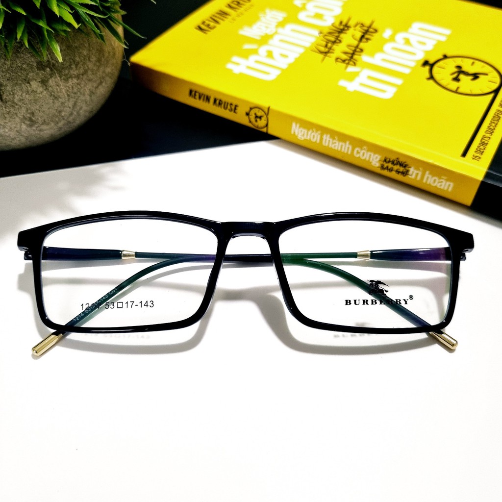 Gọng kính kim loại bọc nhựa Glasses Garden dáng chữ nhật nhỏ 1214 - Có lắp mắt cận theo yêu cầu