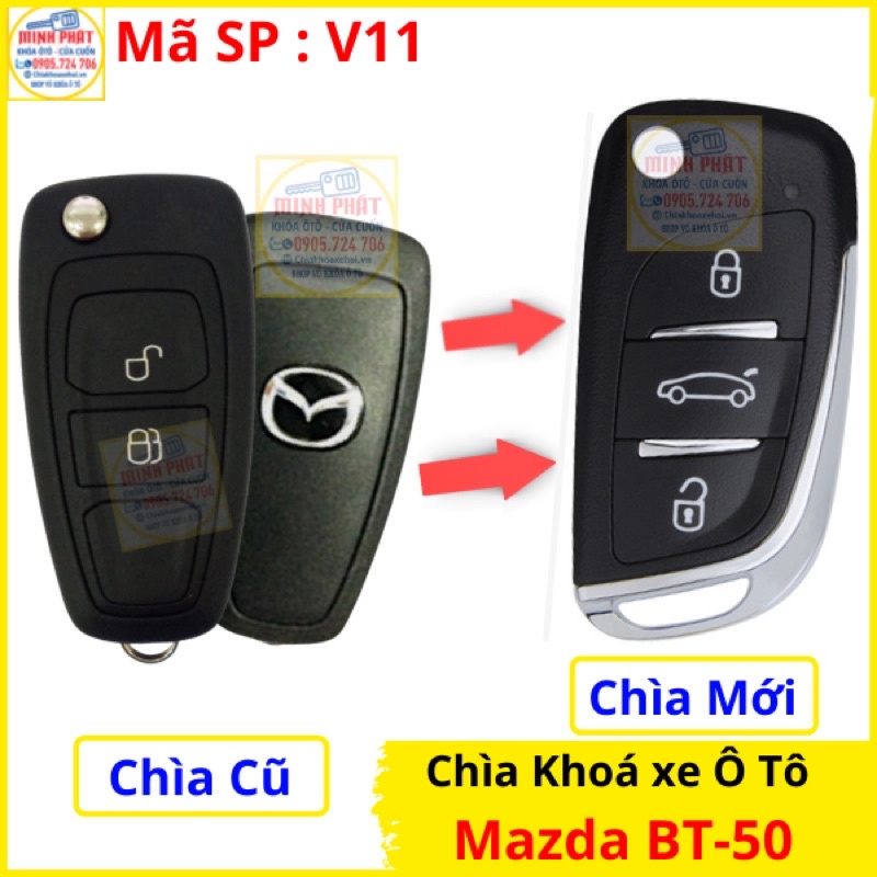 Làm Chìa khoá xe Mazda BT50 mẫu V11