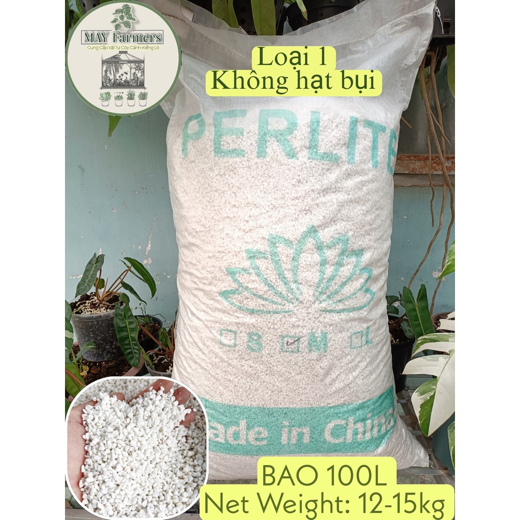 BAO 100L ĐÁ PERLITE - ĐÁ TRÂN CHẬU Giá Thể Cho Kiểng Lá - Hoa Lan - Cây Cảnh