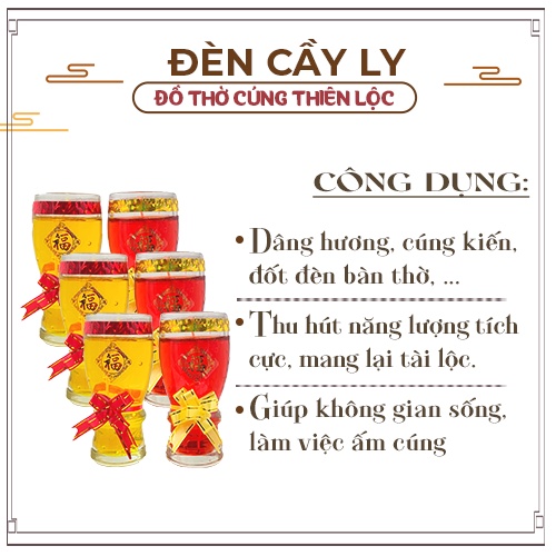 Đèn Cầy Ly Cúng A18L Cao 14cm Cháy Liên Tục 2 Ngày Đồ Thờ Cúng Thiên Lộc - Hộp 6 Ly