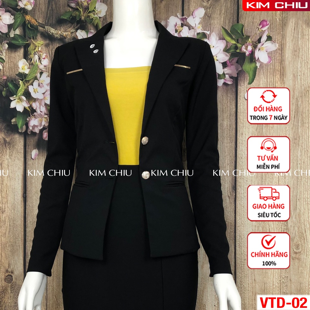 Áo Vest Nữ Công Sở Cao Cấp Kim Chiu Tay Dài Vải Kaki, Form Đẹp [HÀNG CAO CẤP - ĐỔI TRẢ THOẢI MÁI] VTD-02