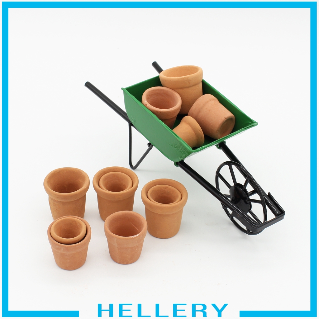 Bộ 12 Chậu Cây Sứ Tỉ Lệ 1 / 12 Dùng Trang Trí Nhà Búp Bê