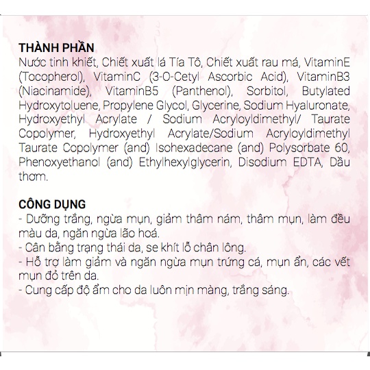 ✅  Mặt nạ giảm nám, tàn nhang Tía Tô - Rau má AnhAnh, giảm thâm xỉn, sáng da, giảm mụn dưỡng da