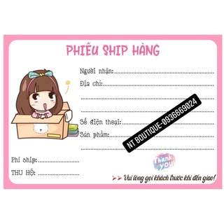 PHIẾU SHIP -  GỬI HÀNG ( decal chỉ cần ghi thông tin lột ra và dán )