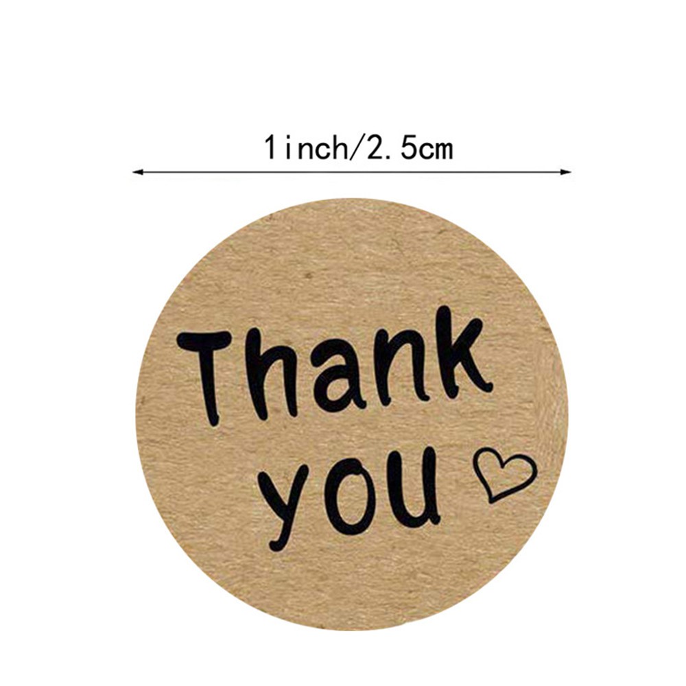 Set 500 Nhãn Dán In Chữ Thank You 1 Inch