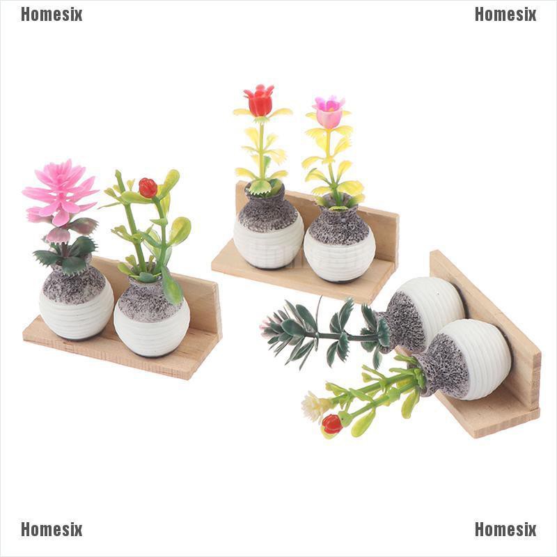 [HoMSI] 1:12 Dollhouse Miniature Wall Hanging Vase Plant Plant Pot Wall Hanging Decor SUU