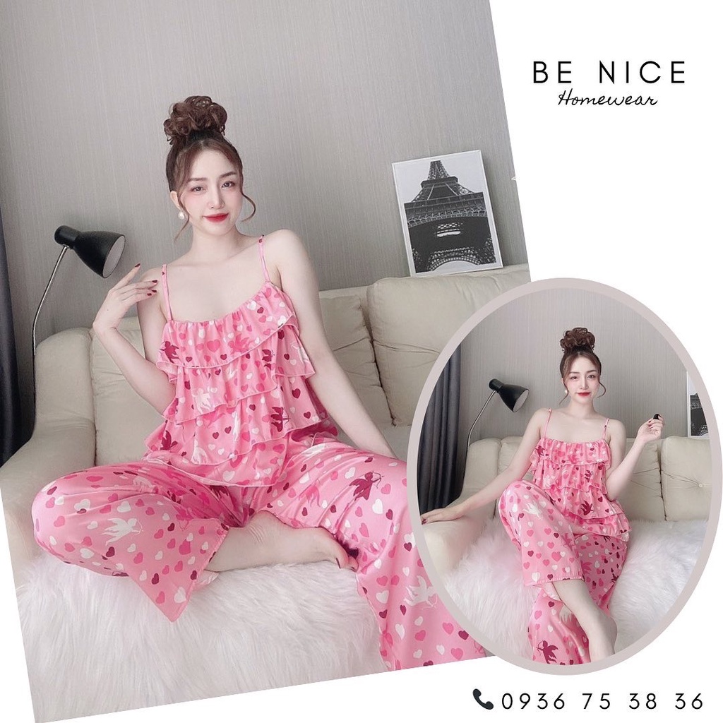 Bộ dây tầng mặc nhà nhiều họa tiết đáng yêu cho nàng nhà Be Nice Homewear