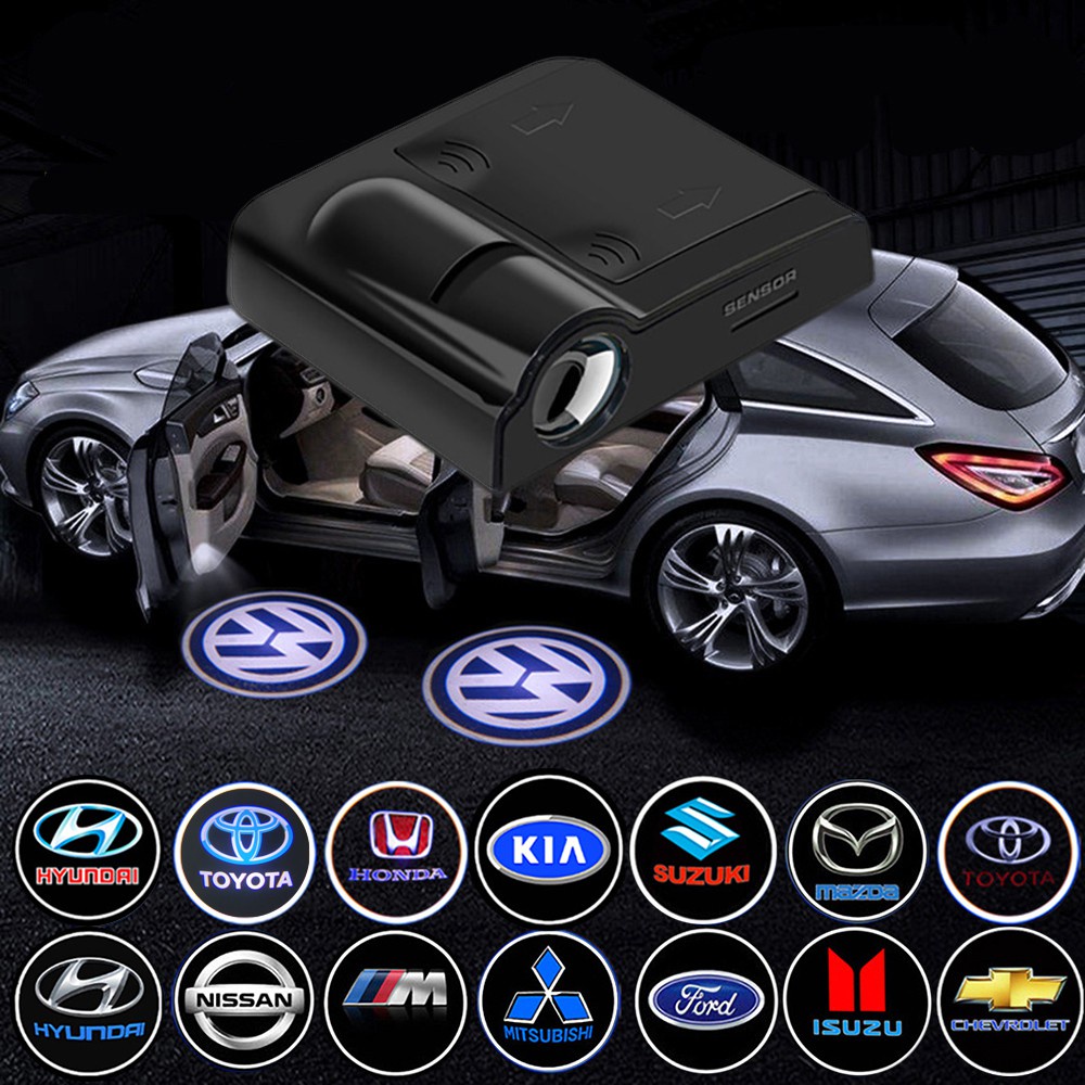 Bộ 2 Đèn Chiếu Logo Xe Ô Tô - Đèn Cảnh Báo Mở Cửa